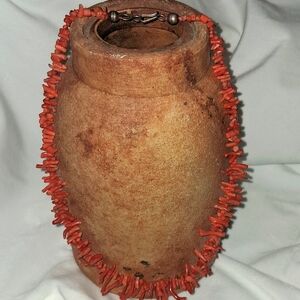 19" Red Branch Coral necklace with silver clasp